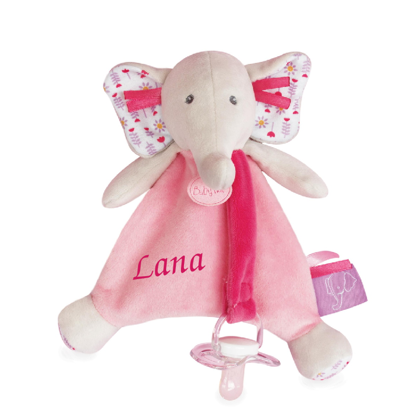  - edgar et eglantine - pacifinder comforter pink elephant 20 cm 
